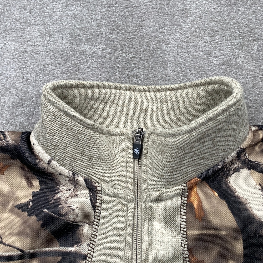 Legendary Whitetails Deer‎ Gear Fleece 1/4 Zip Camo Sweatshirt Size L Beige - Picture 8 of 10